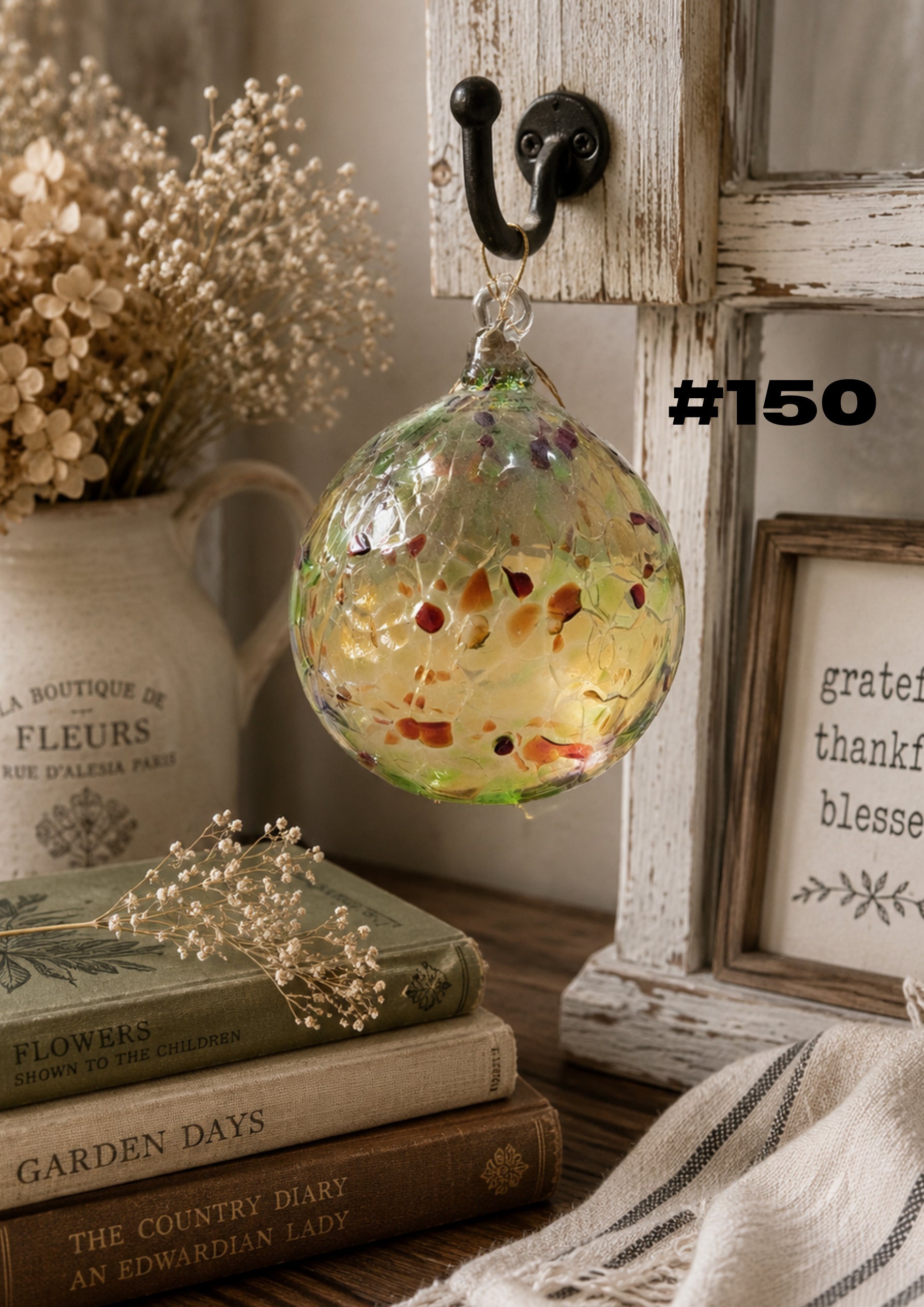 Meadow Morning Hand-Blown Glass Ornament #150