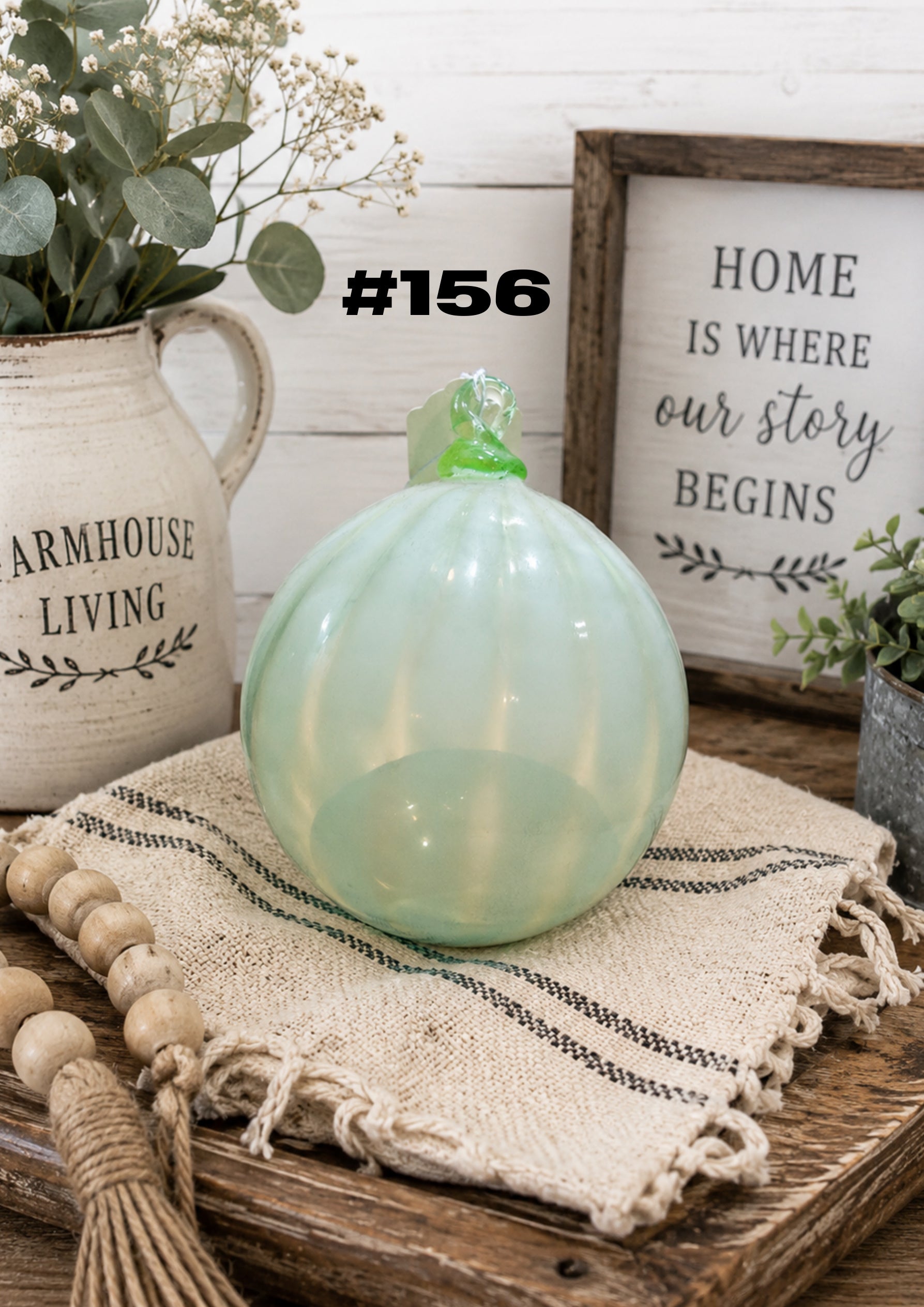 Sea Glass Mist Hand-Blown Glass Ornament #156