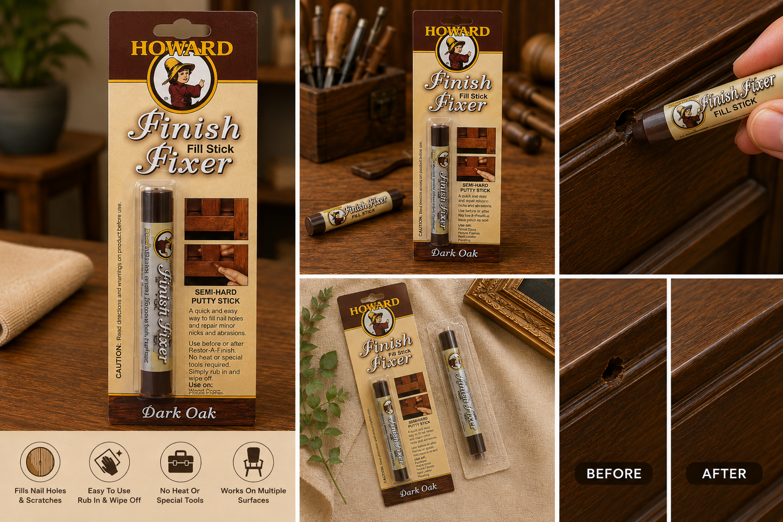 Howards Finish Fixer Dark Oak