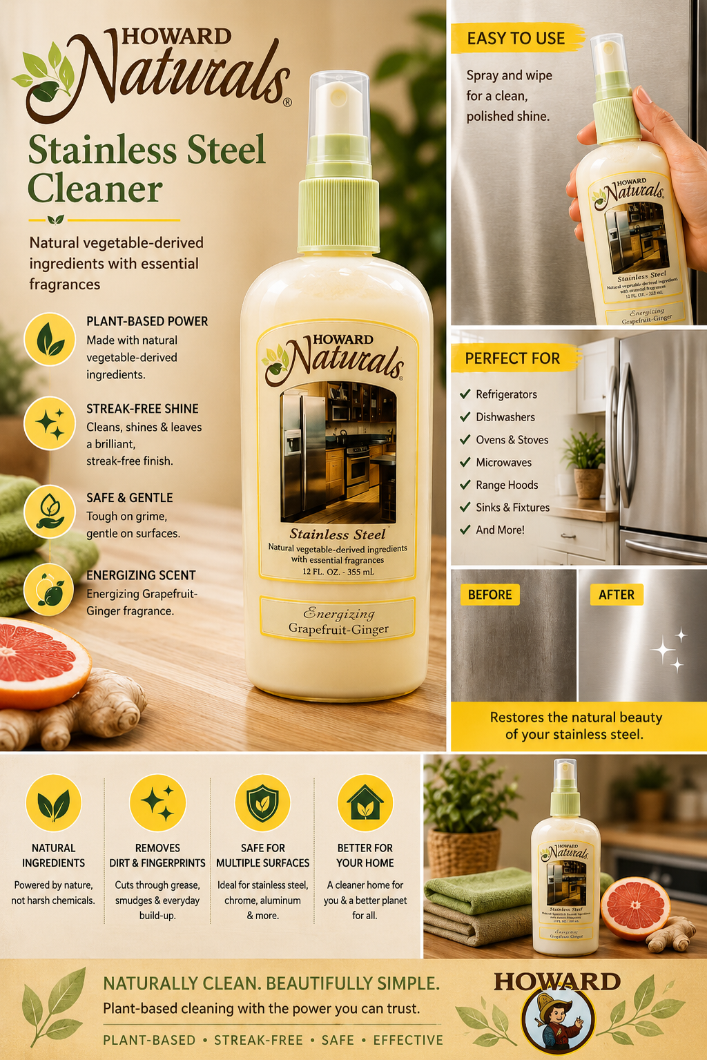 Howards Stainless Steel Cleaner