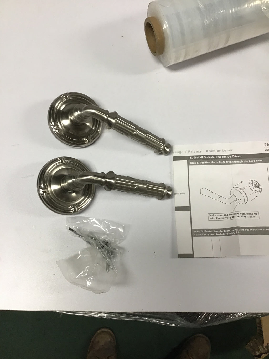 Chrome Ornate Euro Style door handles