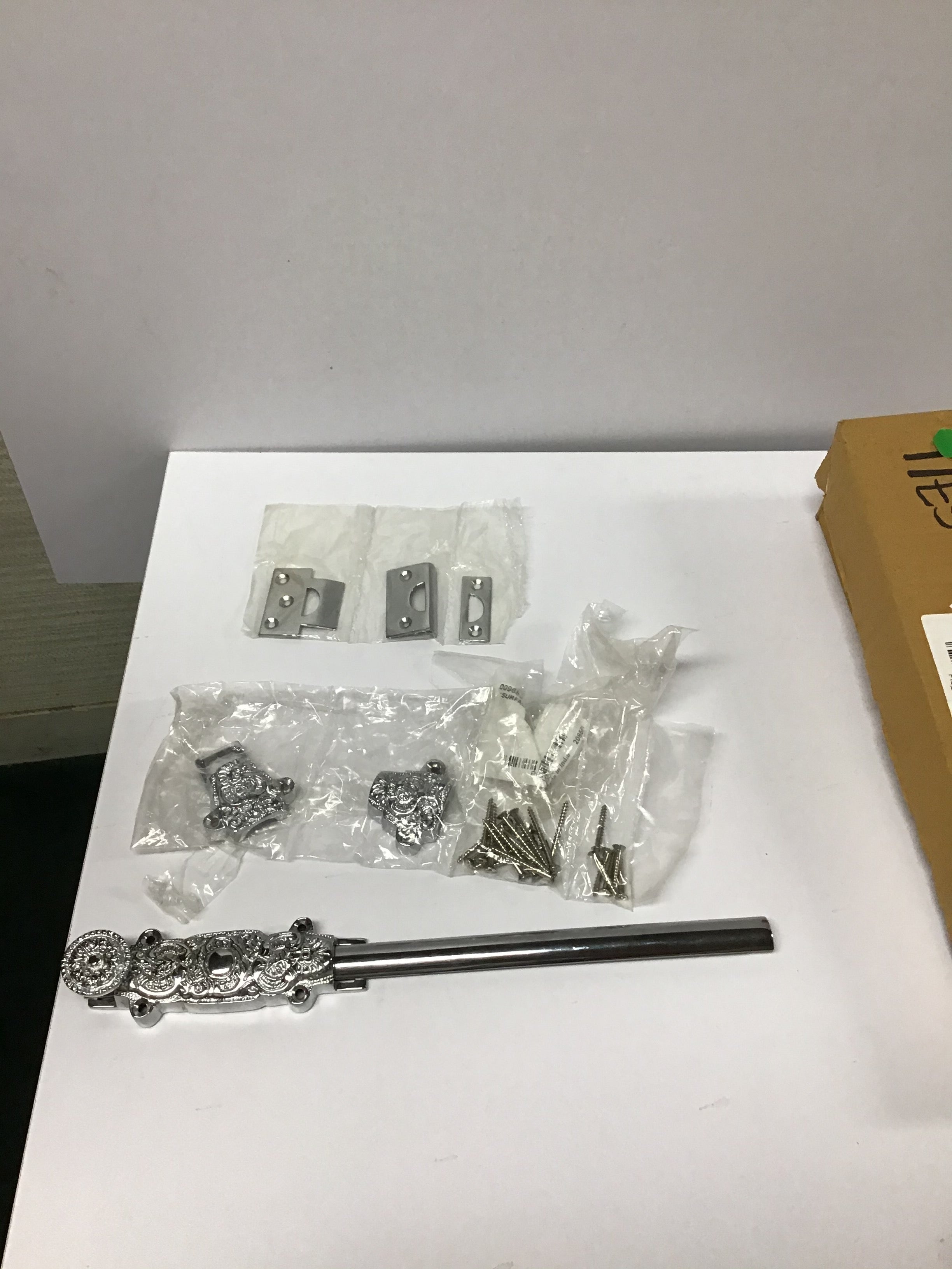 Chrome Ornate Door deadbolt