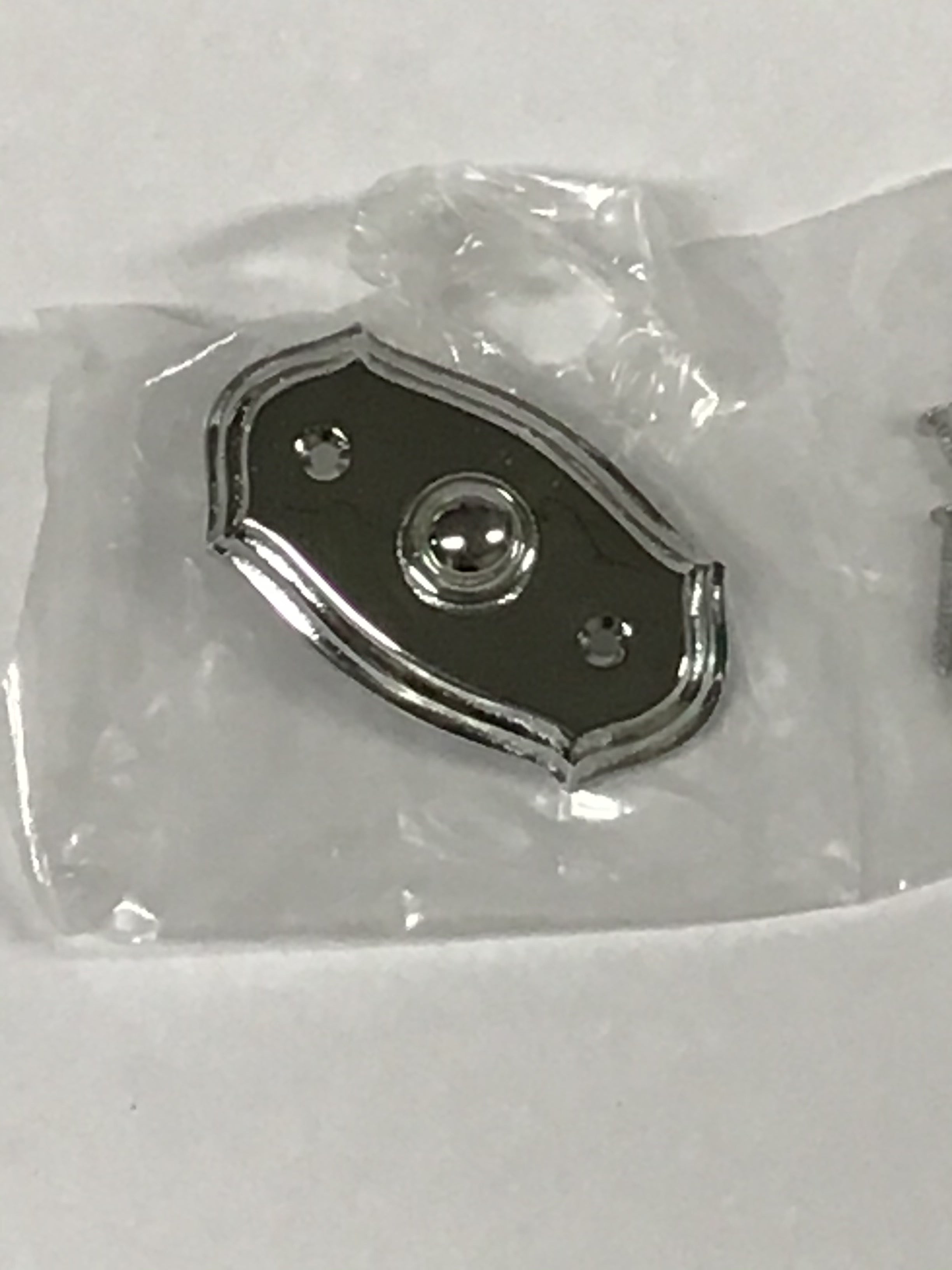 Chrome colored door bell switch