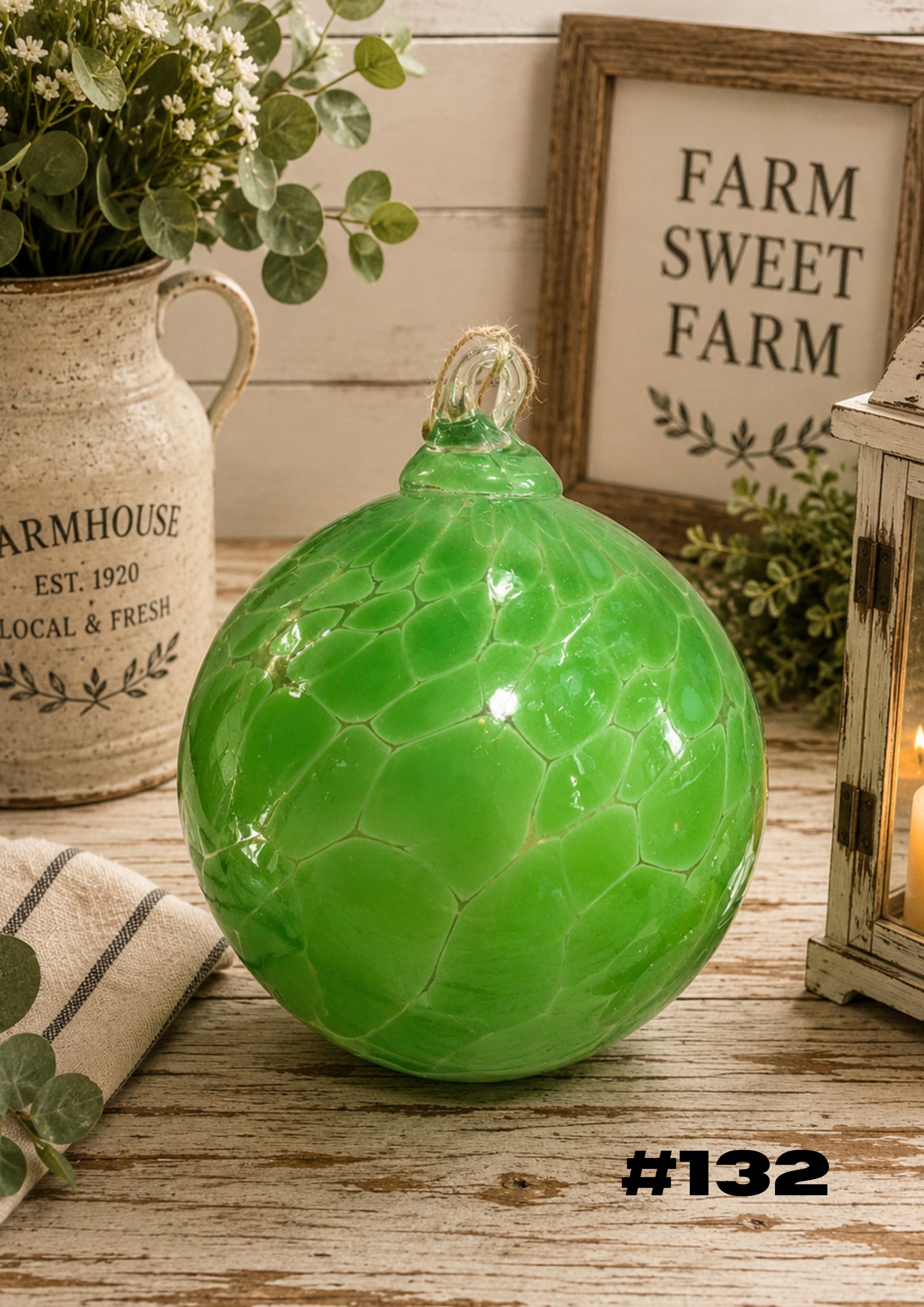 Clover Hollow Hand-Blown Glass Ornament #132