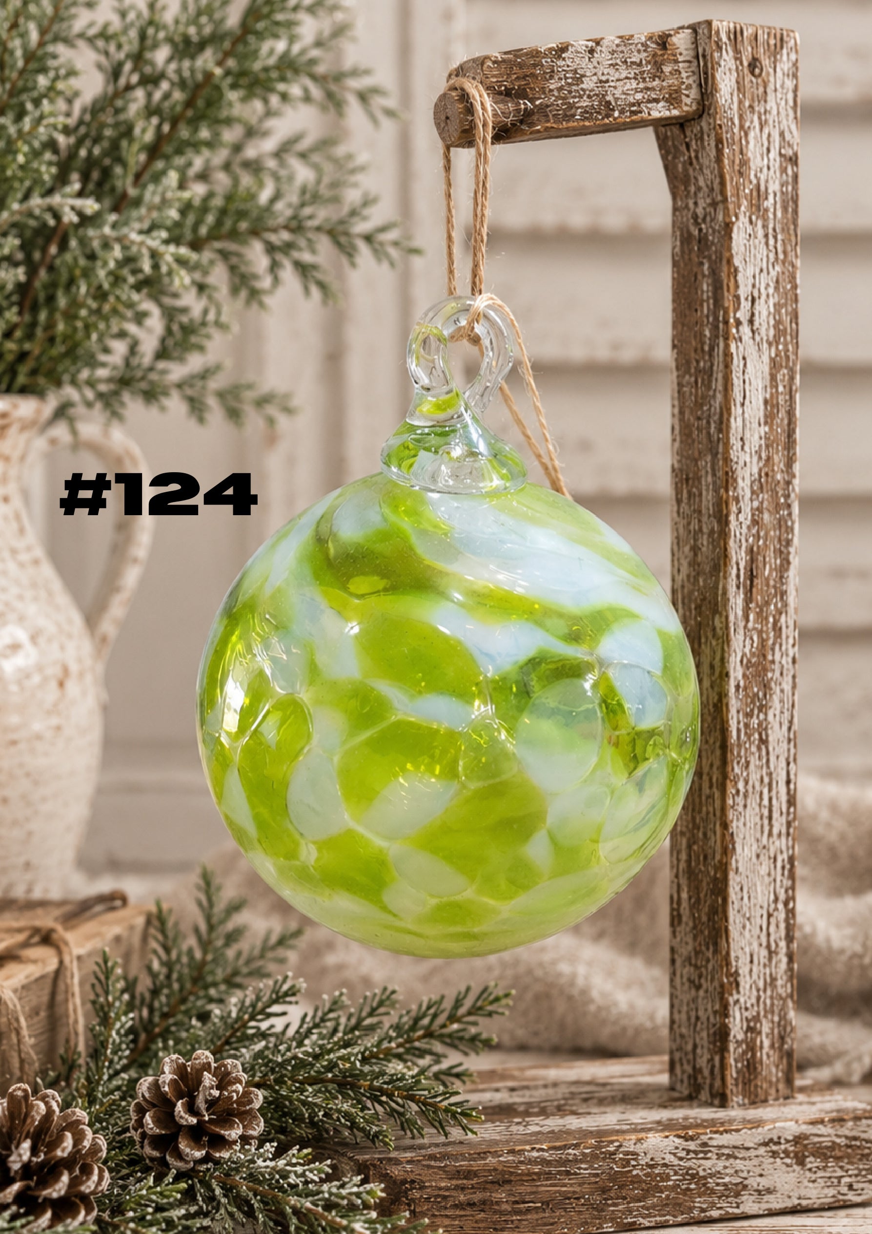 Spring Dew Hand-Blown Glass Ornament #124
