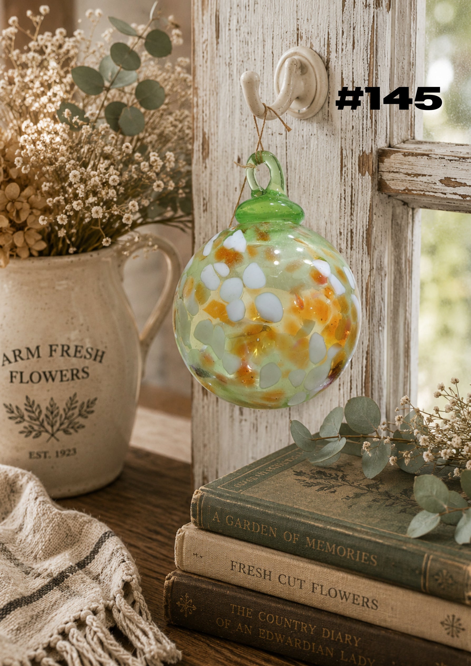 Meadow Blossom Hand-Blown Glass Ornament #145