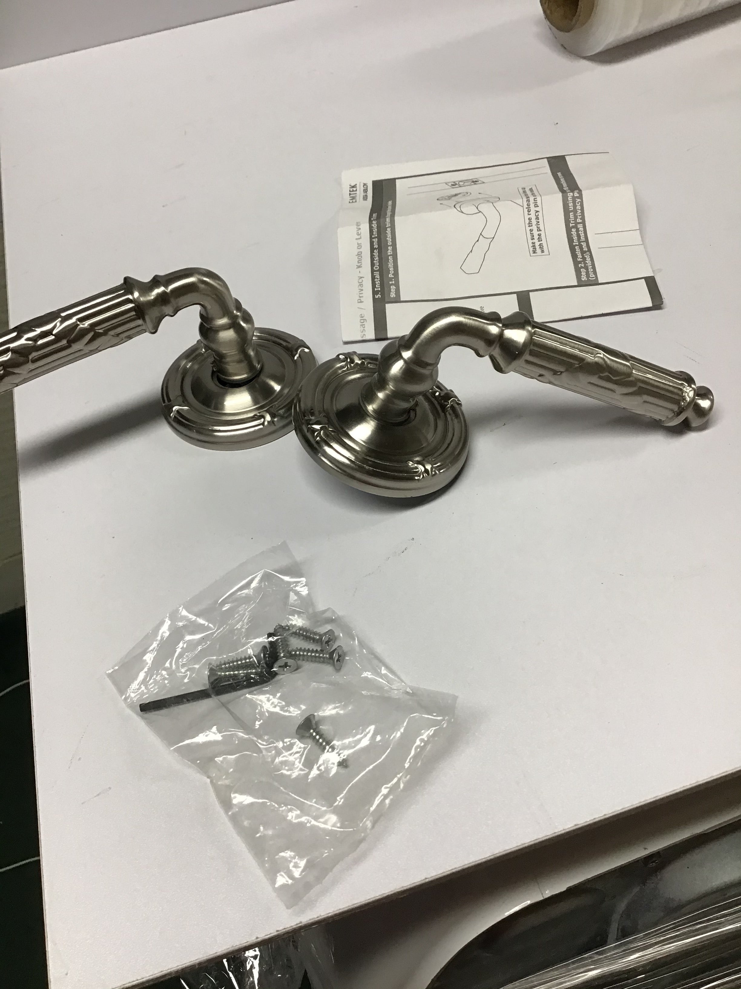 Chrome Ornate Euro Style door handles